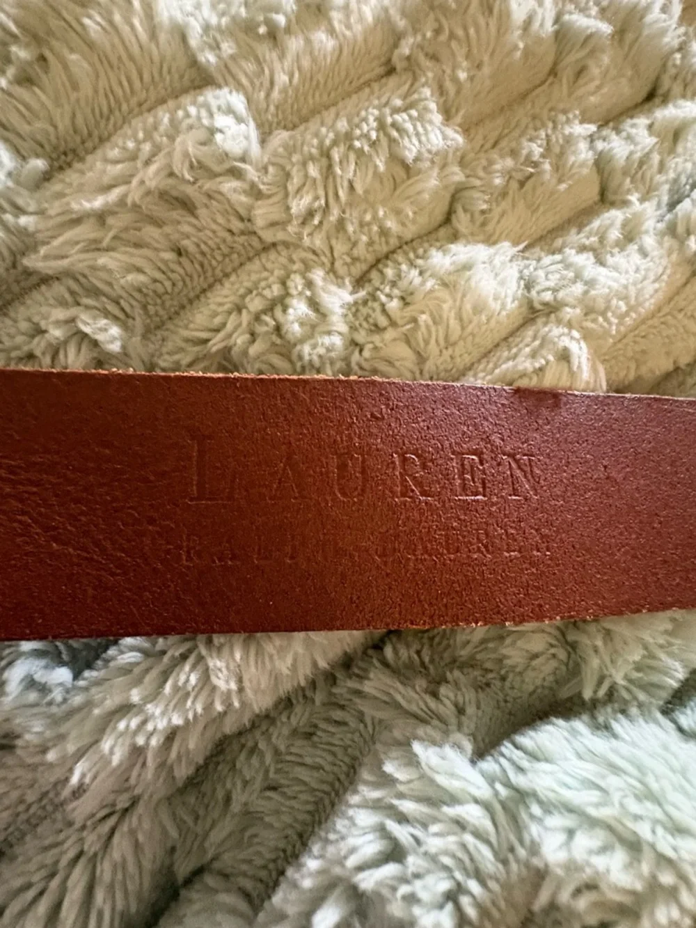 Vintage Rare Lauren  Ralph Lauren Leather Lauren Silver collection 1980s belt